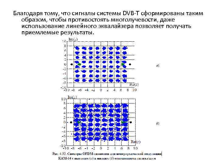 Благодаря тому, что сигналы системы DVB-T сформированы таким образом, чтобы противостоять многолучевости, даже использование