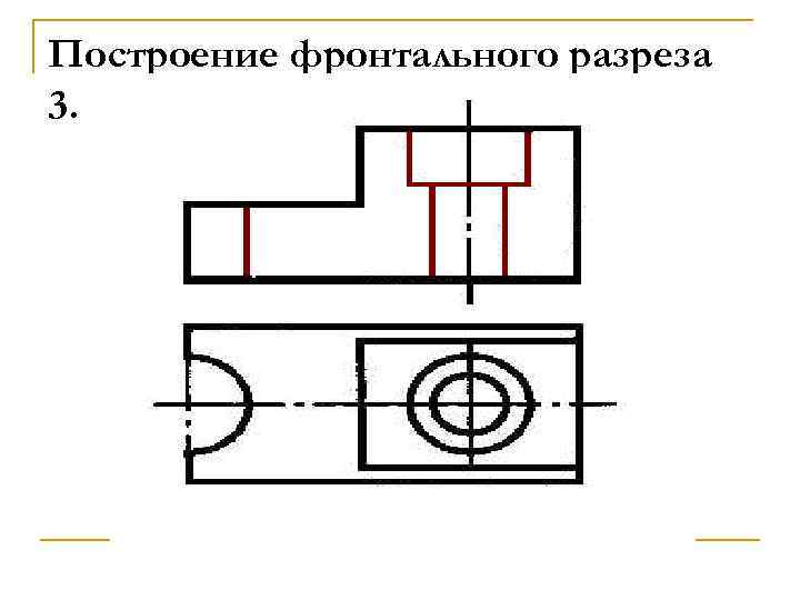 Построение фронтального разреза 3. 