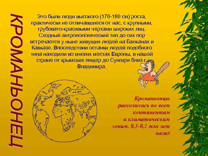 Это были люди высокого (170 -180 см) роста, практически не отличавшиеся от нас, с