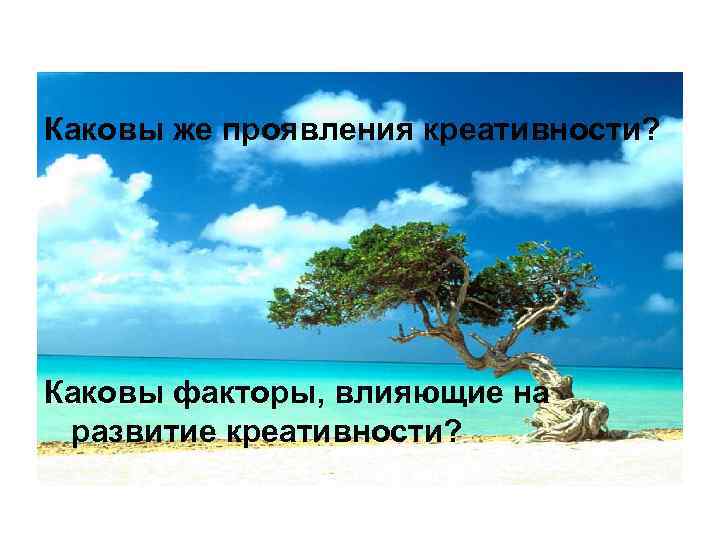 Каковы же проявления креативности? Каковы факторы, влияющие на развитие креативности? 