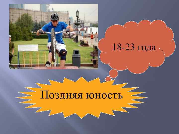 18 -23 года Поздняя юность 