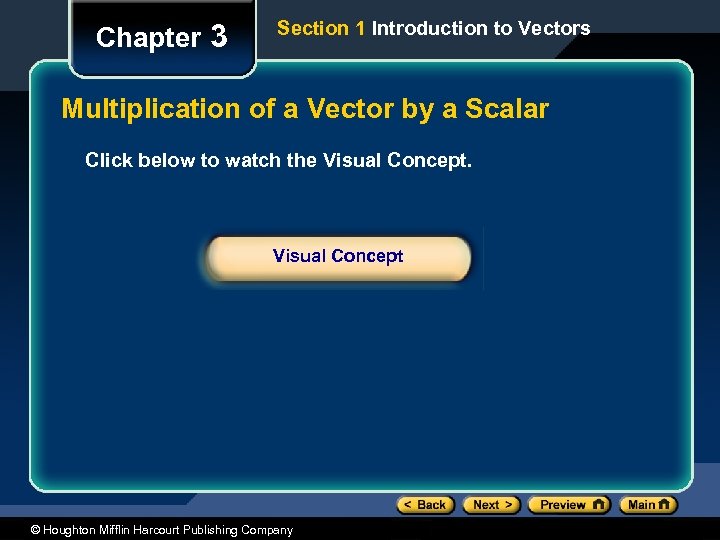 Chapter 3 Section 1 Introduction to Vectors Multiplication of a Vector by a Scalar