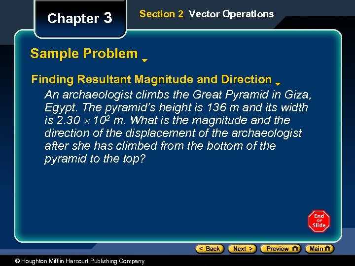 Chapter 3 Section 2 Vector Operations Sample Problem Finding Resultant Magnitude and Direction An