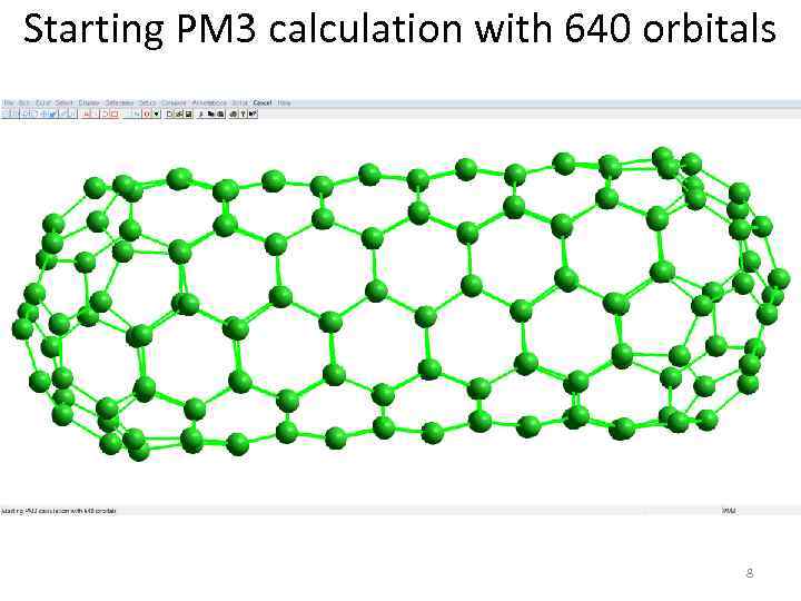 Starting PM 3 calculation with 640 orbitals 8 
