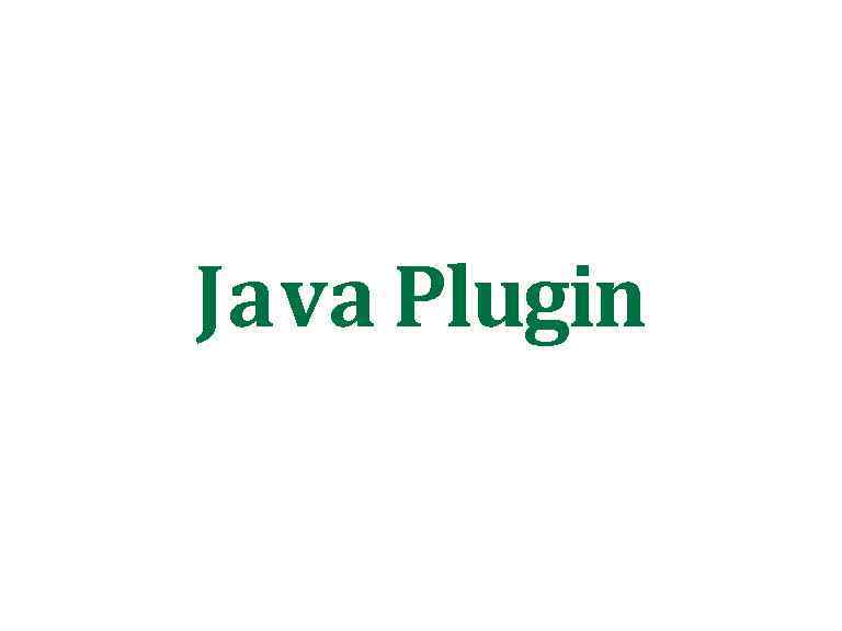 Java Plugin 