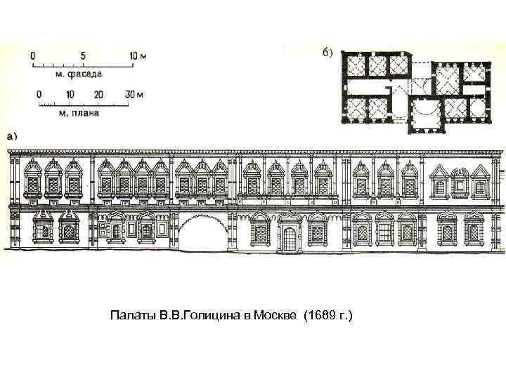 Палаты В. В. Голицина в Москве (1689 г. ) 