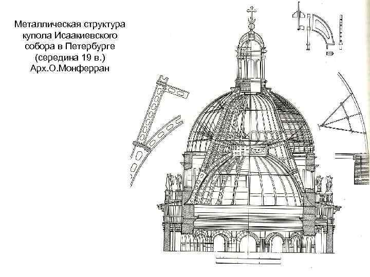 Металлическая структура купола Исаакиевского собора в Петербурге (середина 19 в. ) Арх. О. Монферран