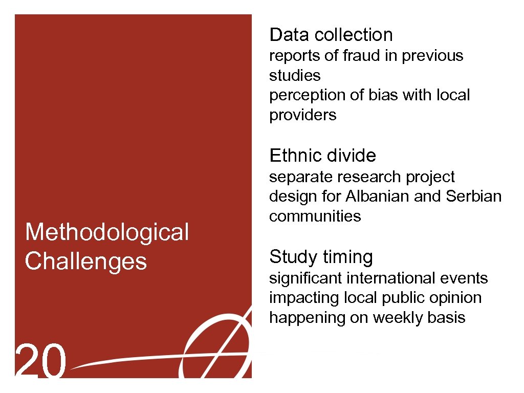 Data collection reports of fraud in previous studies perception of bias with local providers