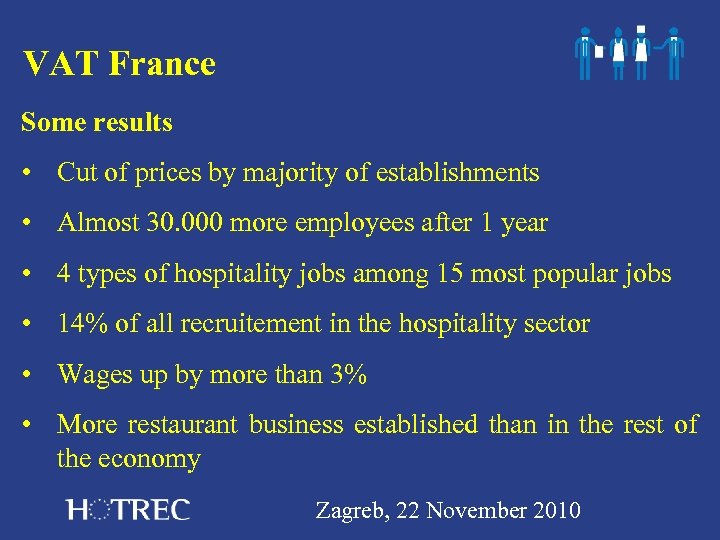 VAT France Some results • Cut of prices by majority of establishments • Almost