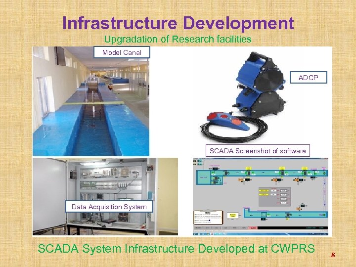 Infrastructure Development Upgradation of Research facilities Model Canal ADCP SCADA Screenshot of software Data