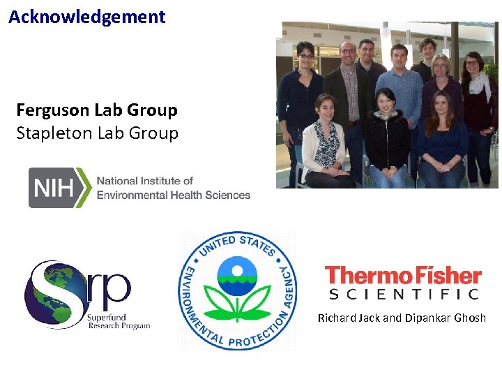 Acknowledgement Ferguson Lab Group Stapleton Lab Group Richard Jack and Dipankar Ghosh 