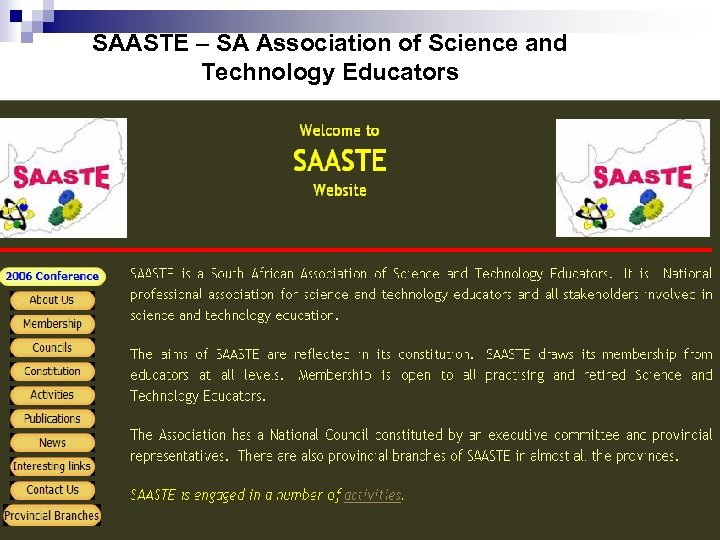 SAASTE – SA Association of Science and Technology Educators 