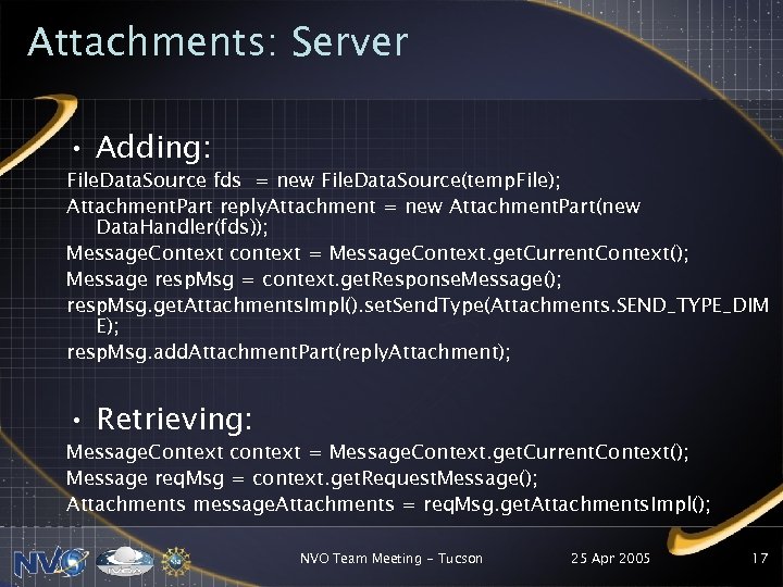 Attachments: Server • Adding: File. Data. Source fds = new File. Data. Source(temp. File);