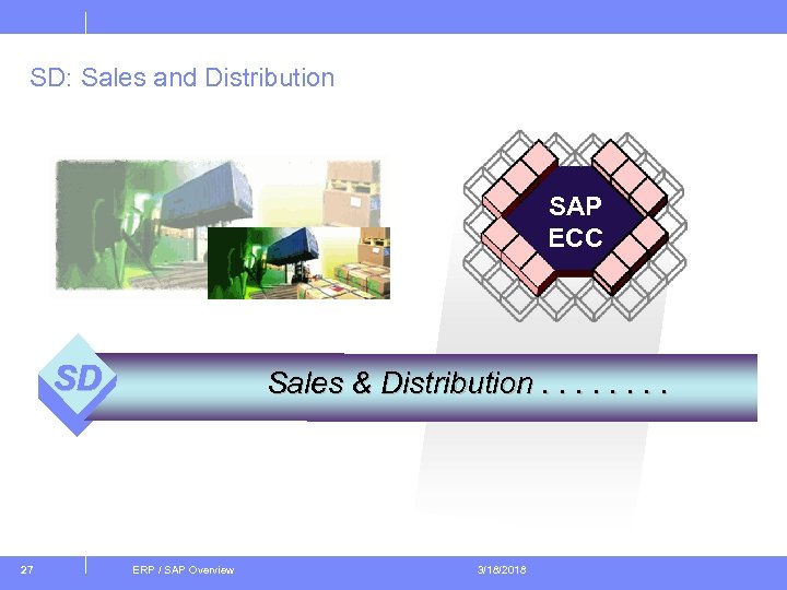 SD: Sales and Distribution SAP ECC SD 27 Sales & Distribution. . . .