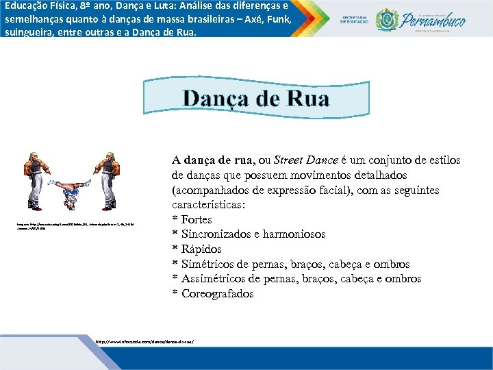Educação Física, 8º ano, Dança e Luta: Análise das diferenças e semelhanças quanto à