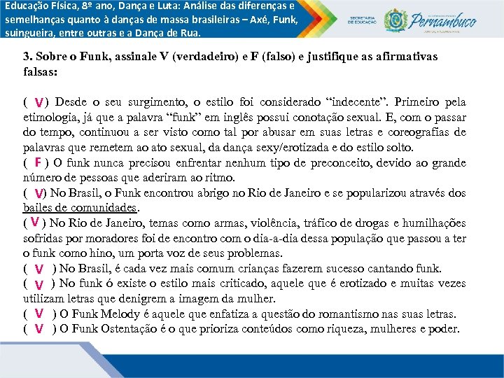 Educação Física, 8º ano, Dança e Luta: Análise das diferenças e semelhanças quanto à