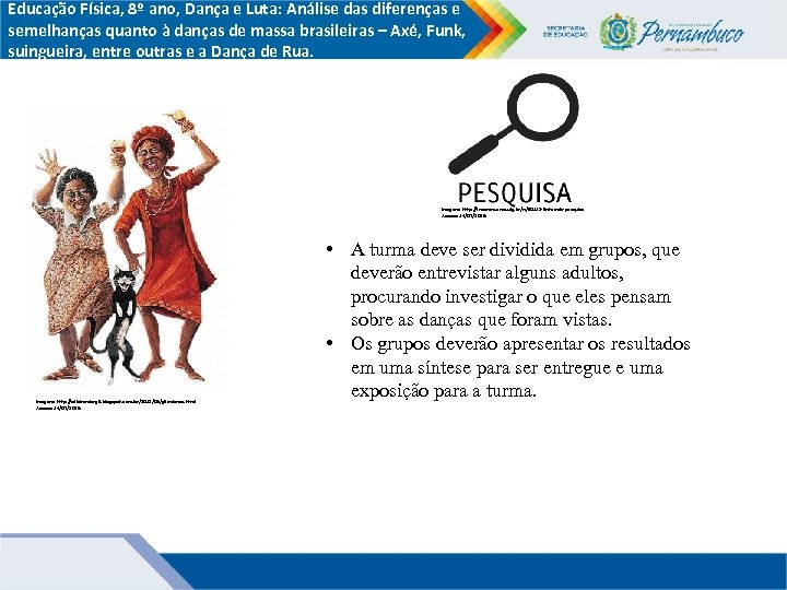 Educação Física, 8º ano, Dança e Luta: Análise das diferenças e semelhanças quanto à