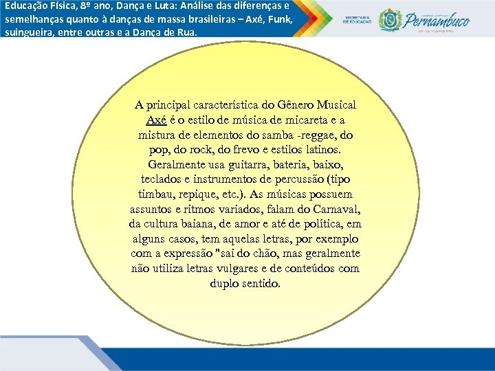 Educação Física, 8º ano, Dança e Luta: Análise das diferenças e semelhanças quanto à