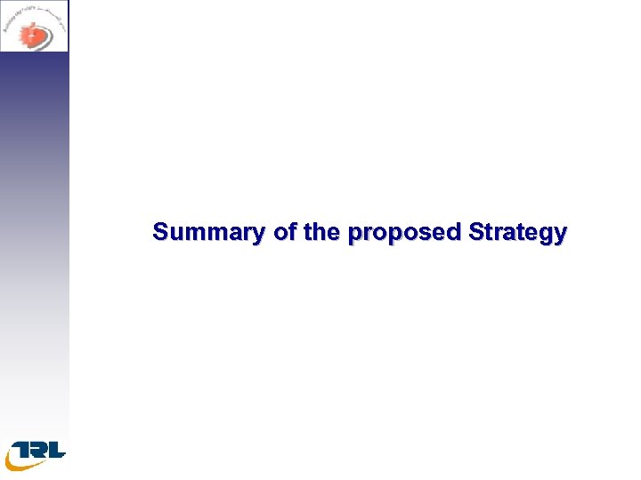 Summary of the proposed Strategy 