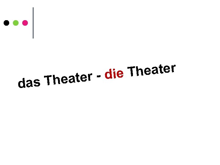 as The d Theater er - die at 