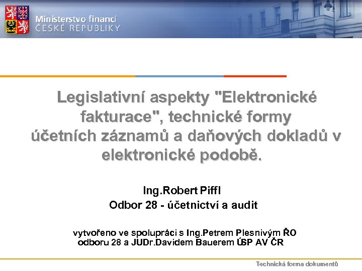 Legislativní aspekty 