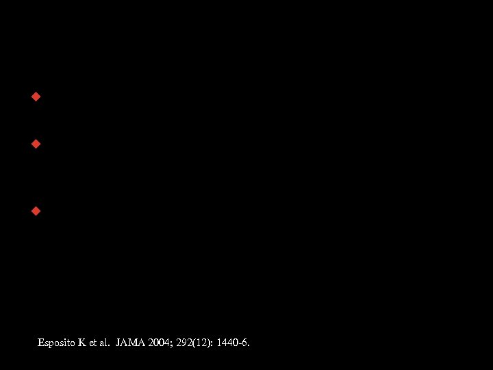 Effect of Mediterranean-style diet in the metabolic syndrome w 180 pts with metabolic syndrome