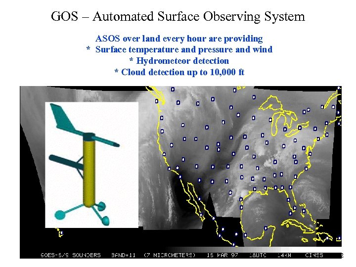 GOS – Automated Surface Observing System ASOS over land every hour are providing *