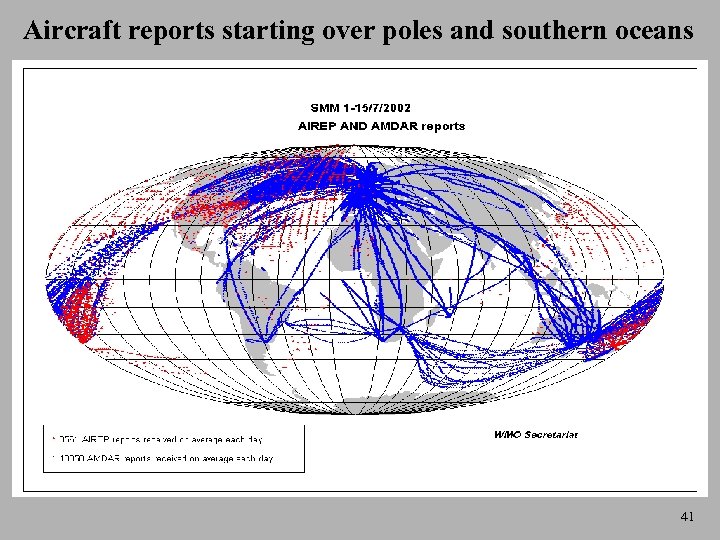 Aircraft reports starting over poles and southern oceans 41 