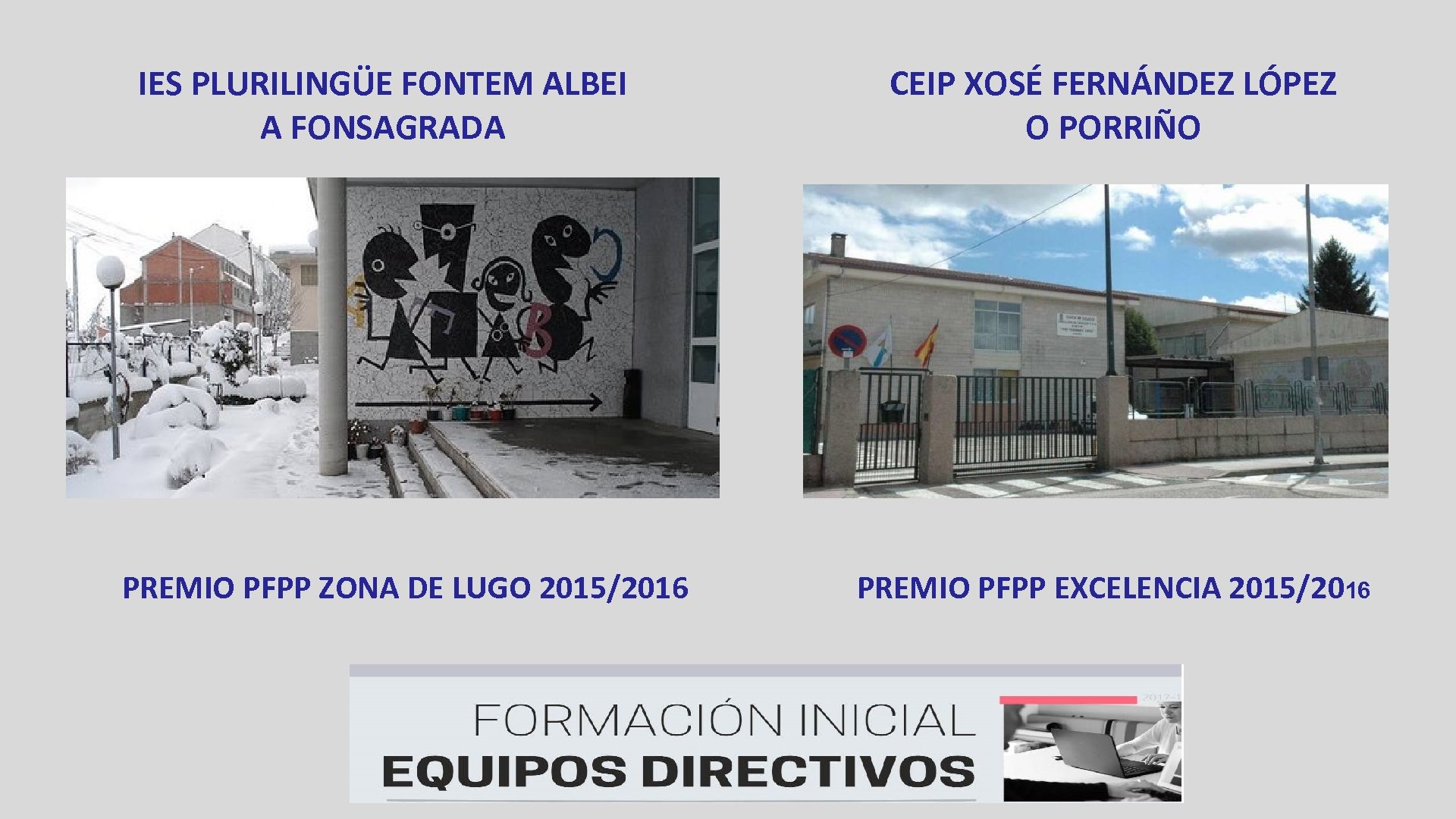IES PLURILINGÜE FONTEM ALBEI A FONSAGRADA PREMIO PFPP ZONA DE LUGO 2015/2016 CEIP XOSÉ