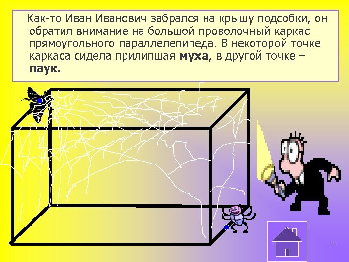 Как-то Иванович забрался на крышу подсобки, он обратил внимание на большой проволочный каркас прямоугольного