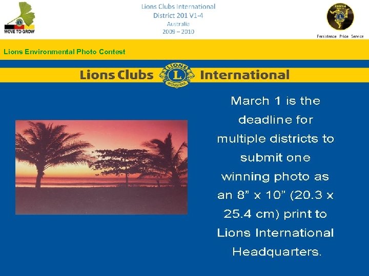 Lions Environmental Photo Contest 