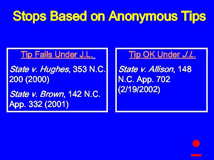 Stops Based on Anonymous Tip Fails Under J. L. State v. Hughes, 353 N.