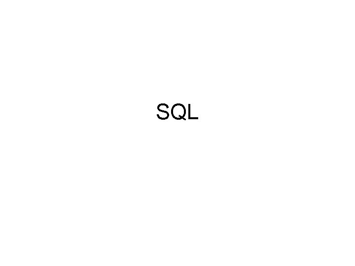 SQL 