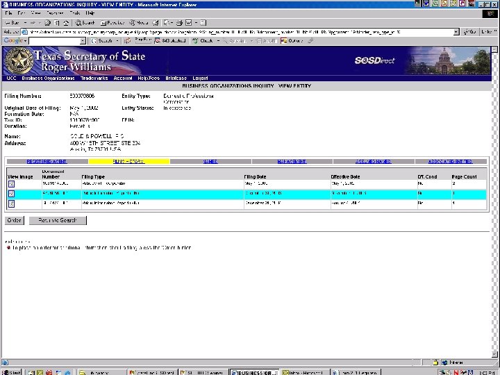 Business and Public Filings Division 