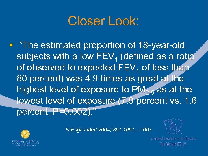 Closer Look: § ”The estimated proportion of 18 -year-old subjects with a low FEV