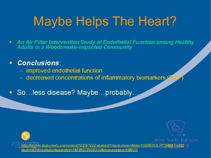 Maybe Helps The Heart? § An Air Filter Intervention Study of Endothelial Function among