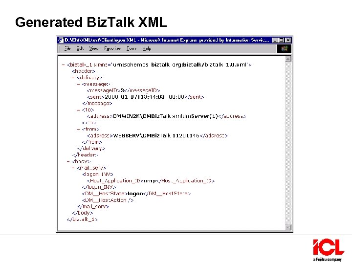 Generated Biz. Talk XML 