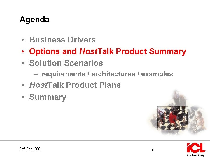 Agenda • Business Drivers • Options and Host. Talk Product Summary • Solution Scenarios