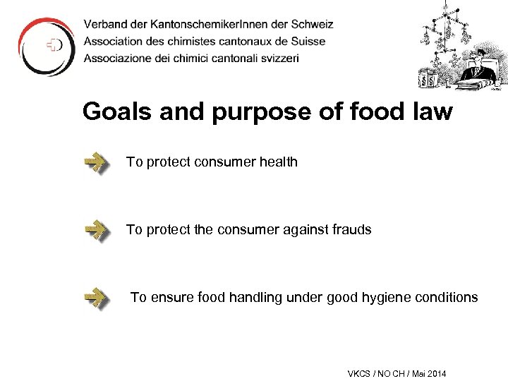 Goals and purpose of food law To protect consumer health To protect the consumer