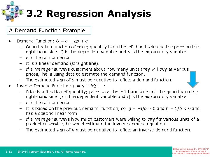 3. 2 Regression Analysis A Demand Function Example • • 3 -12 Demand Function: