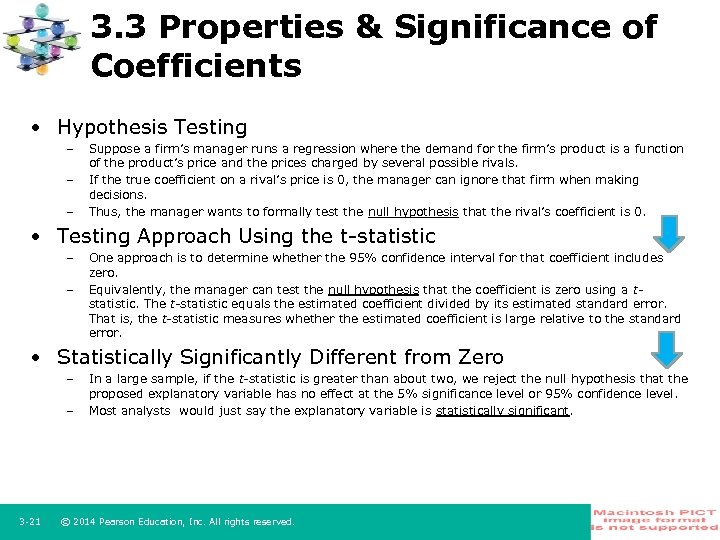 3. 3 Properties & Significance of Coefficients • Hypothesis Testing – – – Suppose