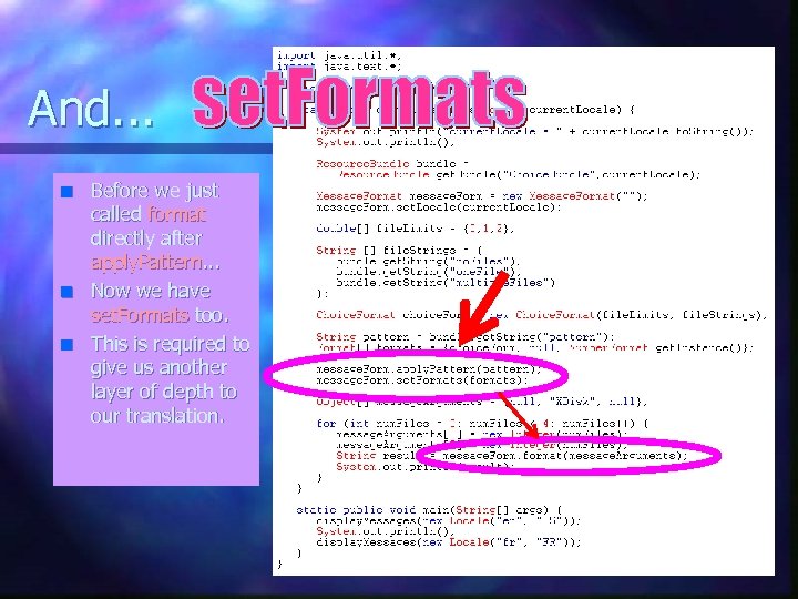 And. . . n n n Before we just called format directly after apply.