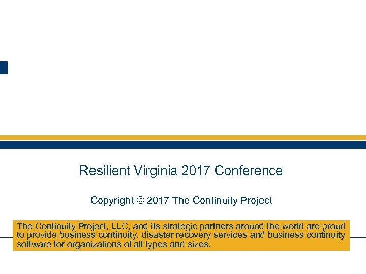 Let’s Connect! https: //www. linkedin. com/in/georgebhuffjr Send Your Questions c/o: George. Huff@thecontinuityproject. com Resilient