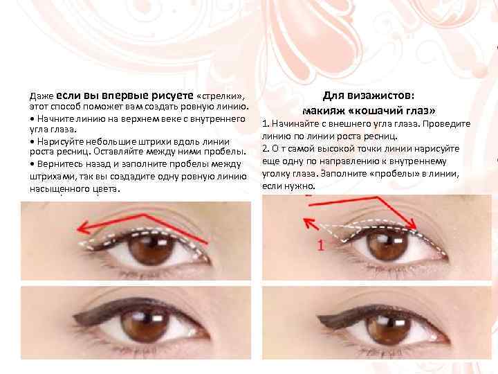 Даже если вы впервые рисуете «стрелки» , этот способ поможет вам создать ровную линию.