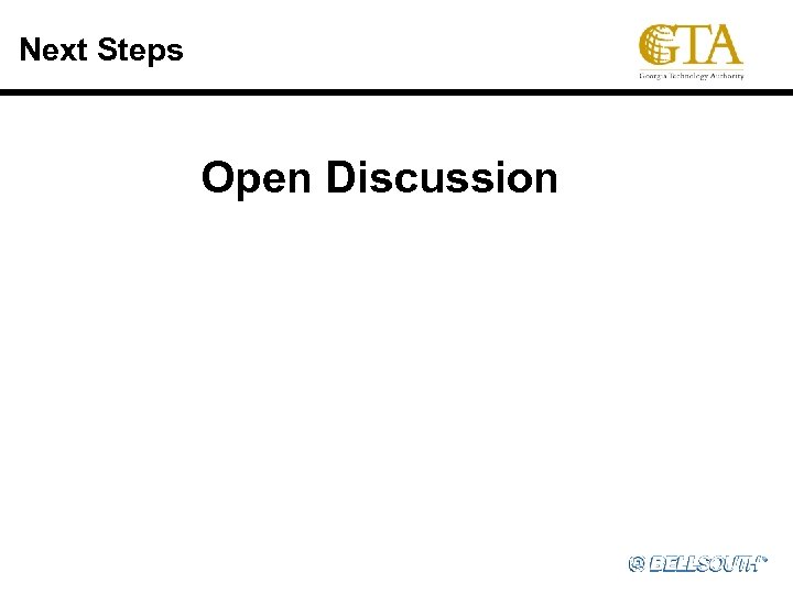 Next Steps Open Discussion 