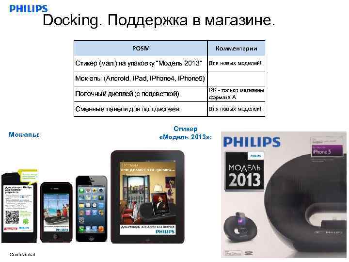 Docking. Поддержка в магазине. Мок-апы: Confidential Стикер «Модель 2013» : 13 