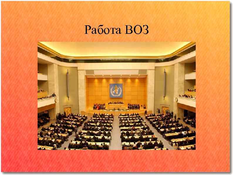 Работа ВОЗ 