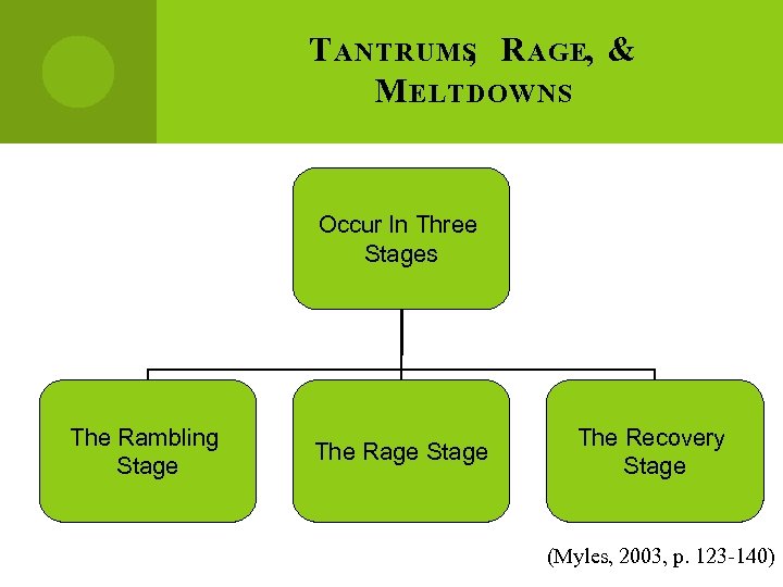 T ANTRUMS R AGE, & , M ELTDOWNS Occur In Three Stages The Rambling