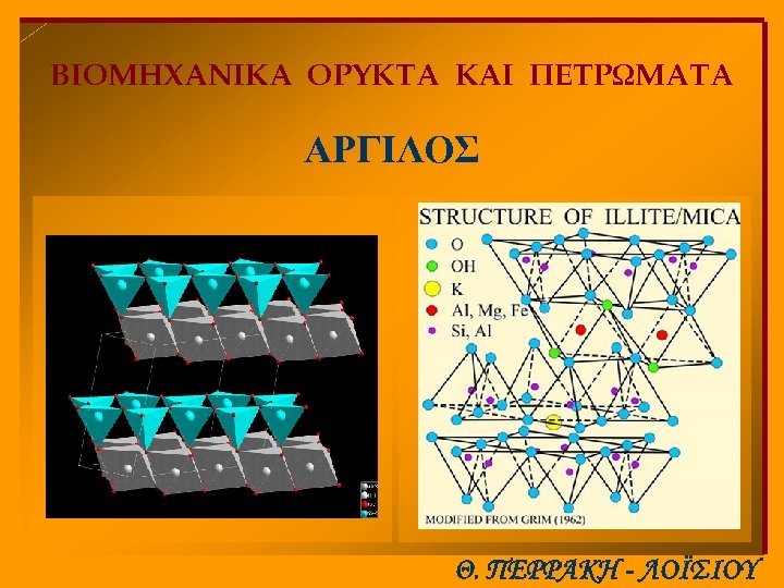 ΒΙΟΜΗΧΑΝΙΚΑ ΟΡΥΚΤΑ ΚΑΙ ΠΕΤΡΩΜΑΤΑ ΑΡΓΙΛΟΣ Θ. ΠΕΡΡΑΚΗ - ΛΟΪΣΙΟΥ 
