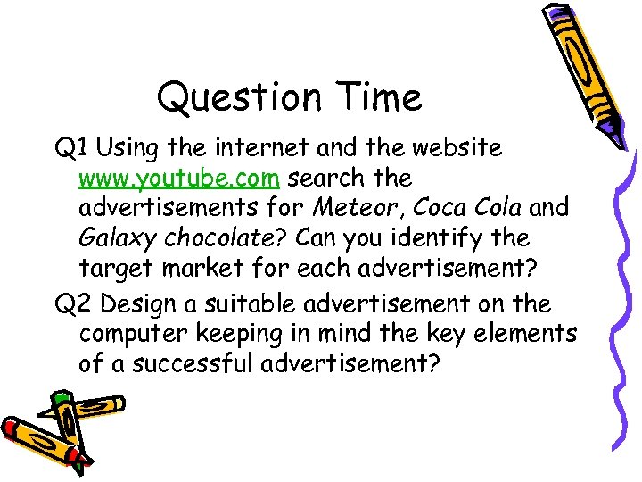 Question Time Q 1 Using the internet and the website www. youtube. com search